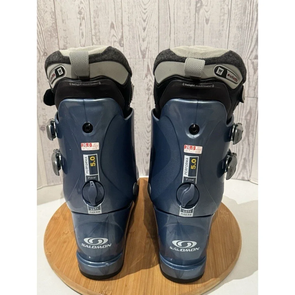 SALOMON Performa 5.0 Downhill Alpine Blue Womens Ski/Snowboard Boots Size 9